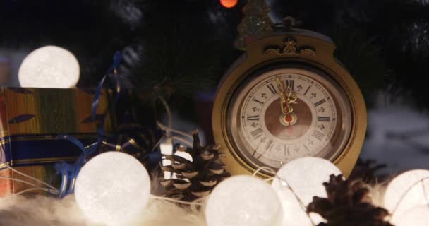 クリスマス・クロック、新年の背景 - 映像、動画