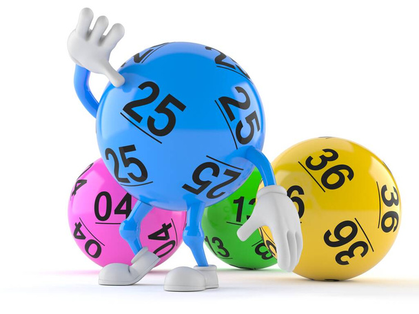 Lotto-Kugelfigur schaut auf - Foto, Bild