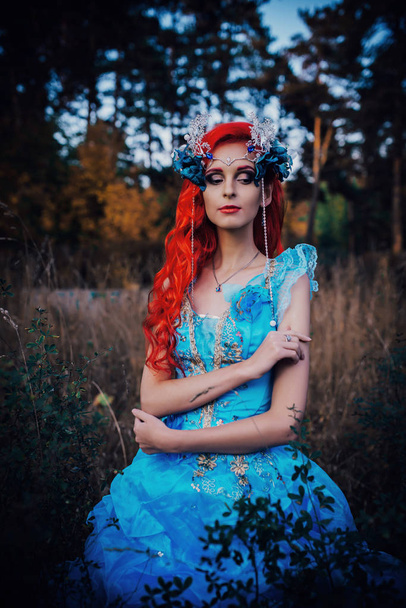 Fairy in the autumn forest - Фото, изображение