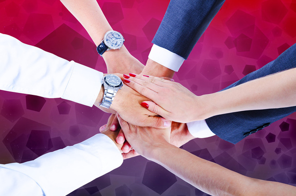 Teamwork,holding hands,handshake,business background - Photo, Image