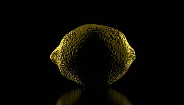 Siyah arkaplanda limon - Fotoğraf, Görsel