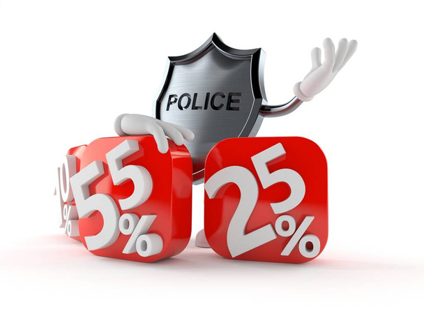 Poliisi merkki merkki prosenttisine symboleineen
 - Valokuva, kuva
