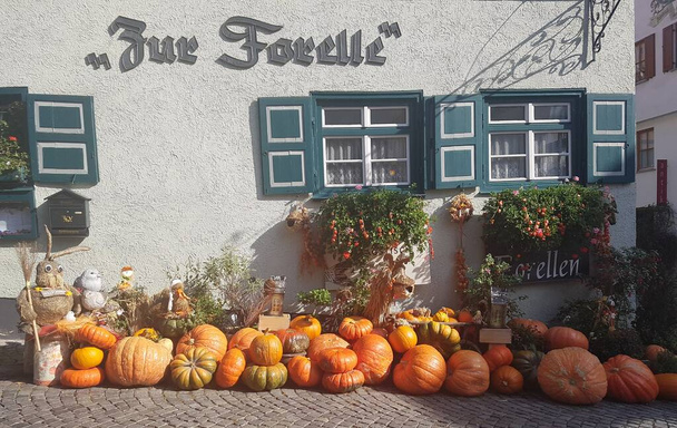 Autumn decoration in Ulm on market day - Photo, Image