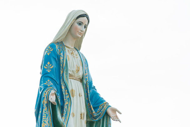 Nuestra Señora, la Santísima Virgen María sobre fondo blanco
. - Foto, imagen