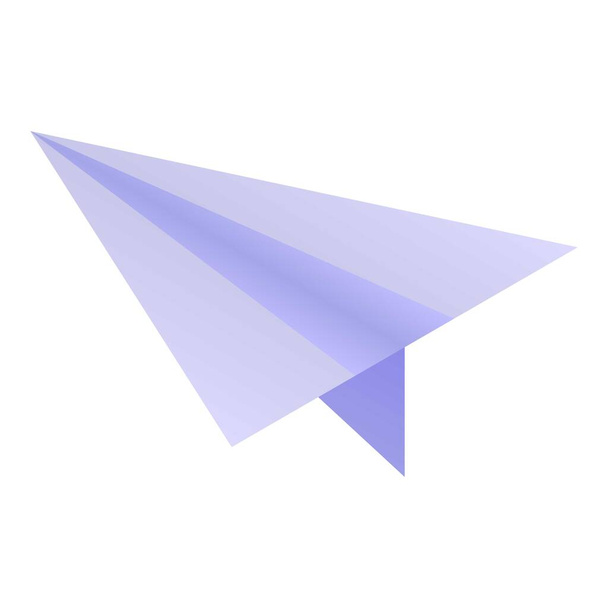 Carton paper airplane icon, isometric style - Vector, afbeelding