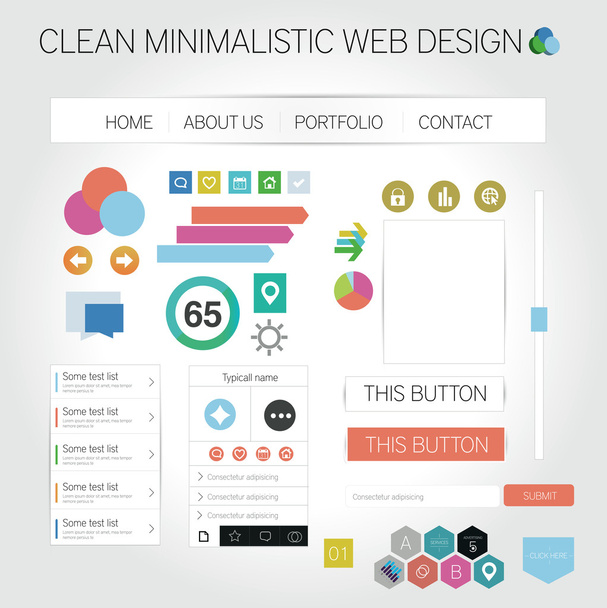Minimalista web design - Vektor, kép