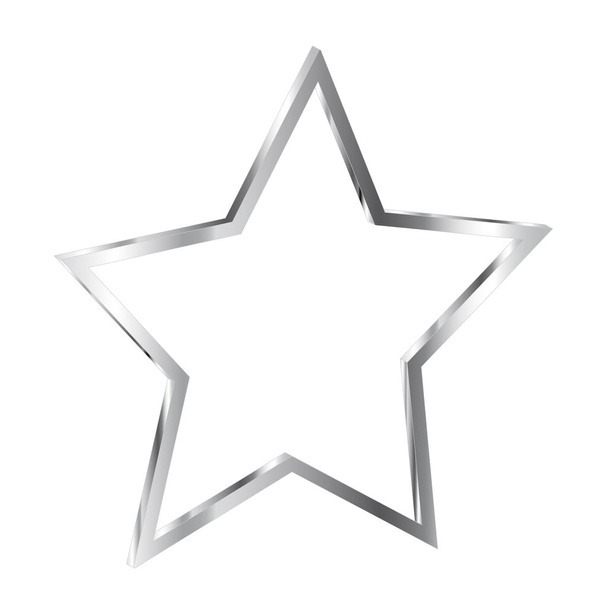Серебряная звезда на белом фоне
 - Фото, изображение