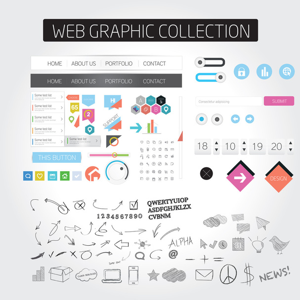Minimalistic web graphics - Vector, Image