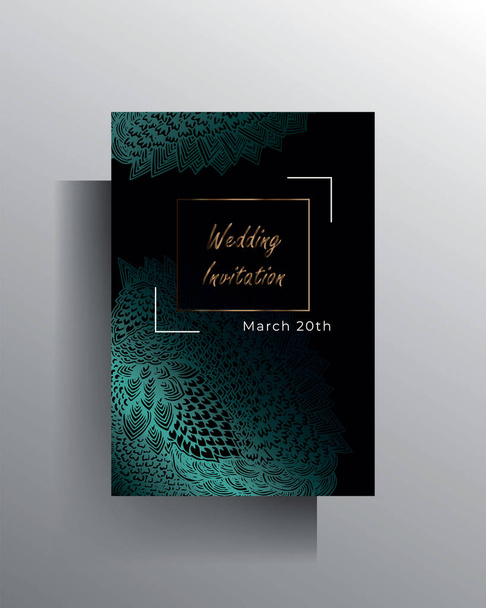 Design template wedding invitation. - Vector, Image
