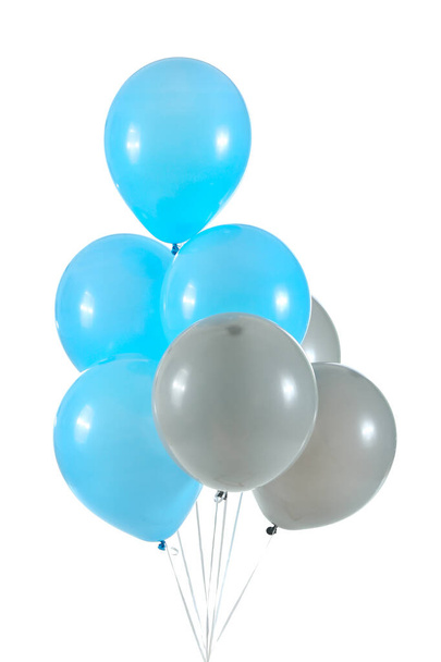 Повітряні кульки на білому тлі
 - Фото, зображення