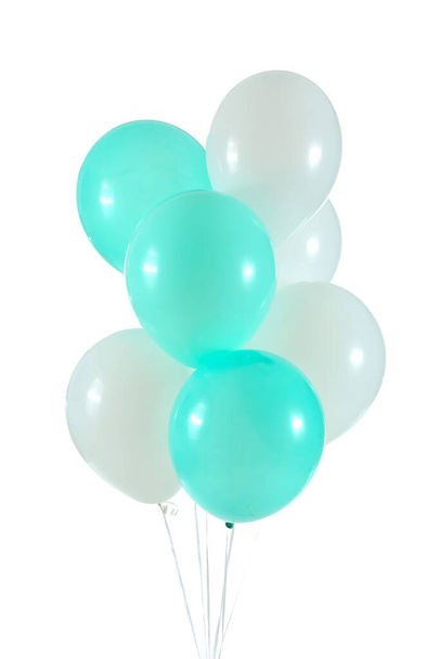 Air balloons on white background - Foto, imagen