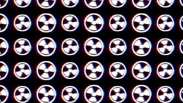 Glitchy, Arberratie, Naadloze Radioactieve tekenen. Modern, Glitchy, Flashy, Originele Achtergrond. 4k, 30fps - Video