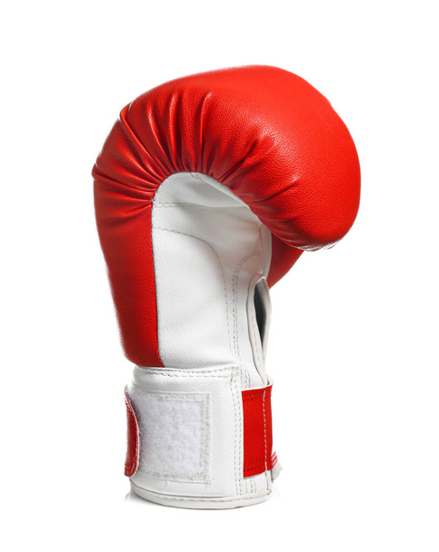 γάντι πυγμαχίας σε λευκό φόντο - Φωτογραφία, εικόνα