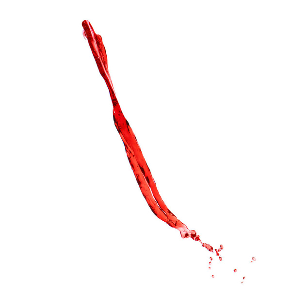 Splashing red wine on white background - Photo, Image