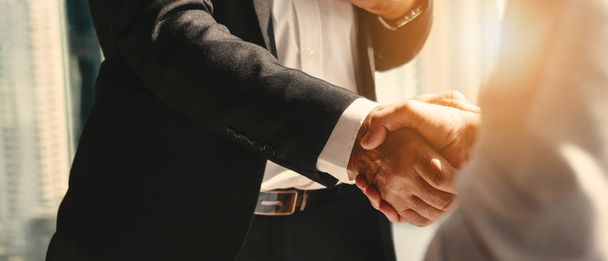 business background of businessman having handshake - Foto, imagen
