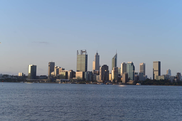 Perth central business district skyline as view from the Swan ri - Photo, Image
