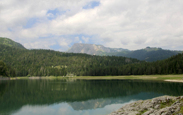 Black Lake, Zablijak, Montenegro. Glacial lake located on the Mount Durmitor within the Durmitor National Park, Montenegro - Photo, Image
