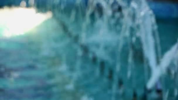 water streams in een fontein in afbraak - Video
