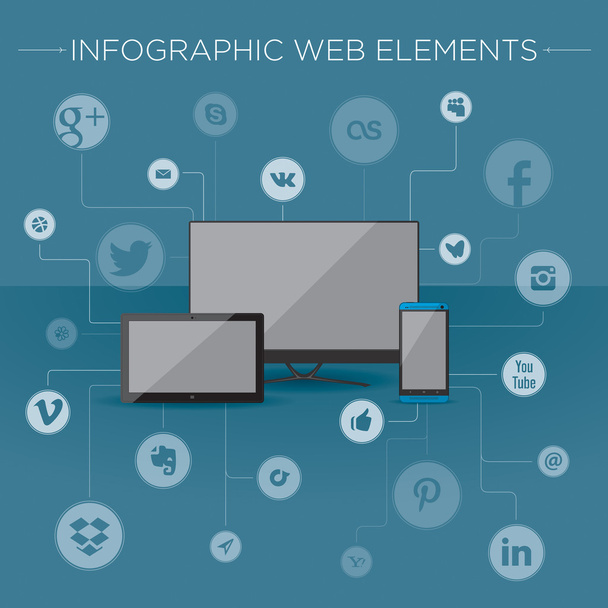 Infographic web elements - Vektör, Görsel