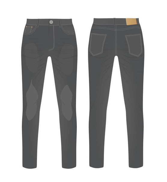 Серые джинсовые штаны. векторная иллюстрация
 - Вектор,изображение