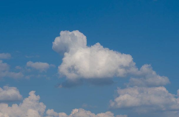 Valkoinen villakoira pilvi ja sininen taivas
 - Valokuva, kuva