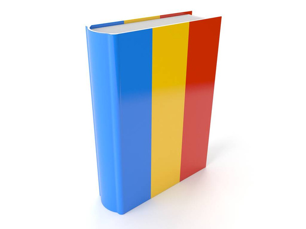 Boek met Roemeense vlag - Foto, afbeelding