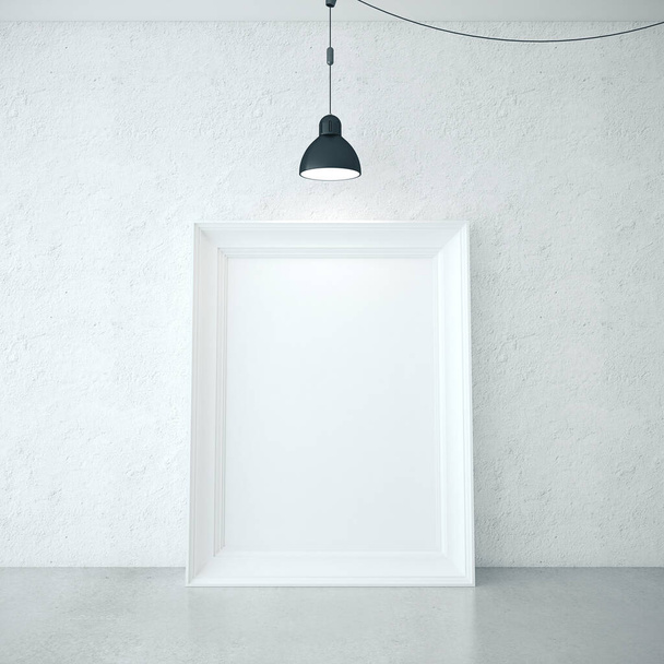Blank poster and lamp. - Foto, immagini
