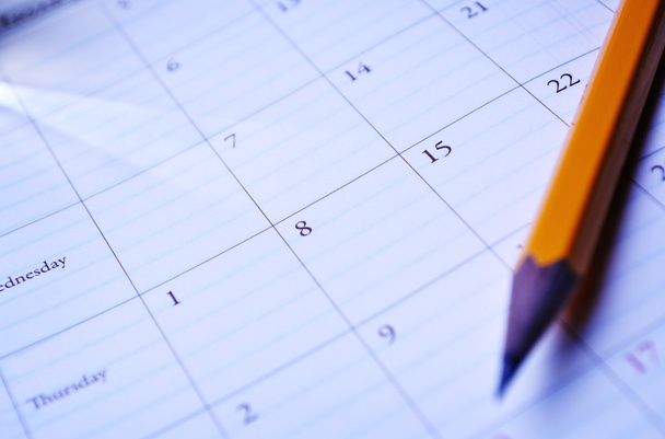 μολύβι σε ένα ημερολόγιο - Φωτογραφία, εικόνα