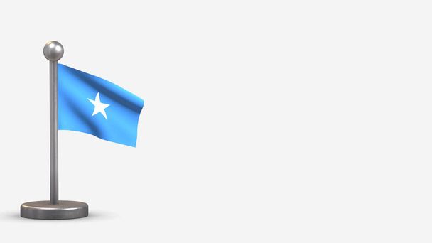 Somalia 3D heiluttaen lippu kuva pieni lipputanko
. - Valokuva, kuva