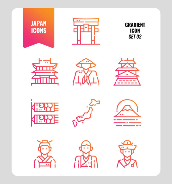 Ensemble d'icônes plates Japon 2
. - Vecteur, image