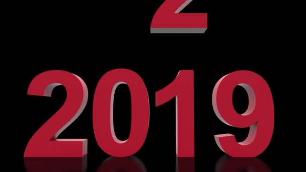 Videolar - 3 boyutlu illüstrasyon. Yeni yıl 2020. Yavaş yavaş 2020 yılı 2019 'un yerini alıyor. - Video, Çekim