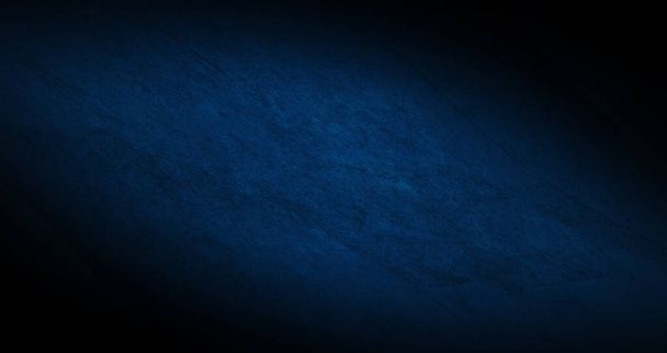 Blank blue stone texture abstract background with dark corners - Фото, изображение