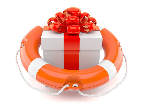 Life buoy with gift - Photo, Image