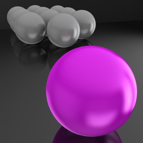 3d balls. Boss concept - Zdjęcie, obraz
