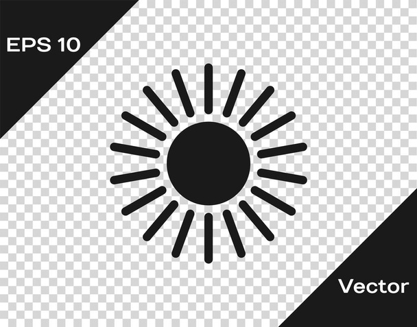 Icona Grey Sun isolata su sfondo trasparente. Illustrazione vettoriale
 - Vettoriali, immagini