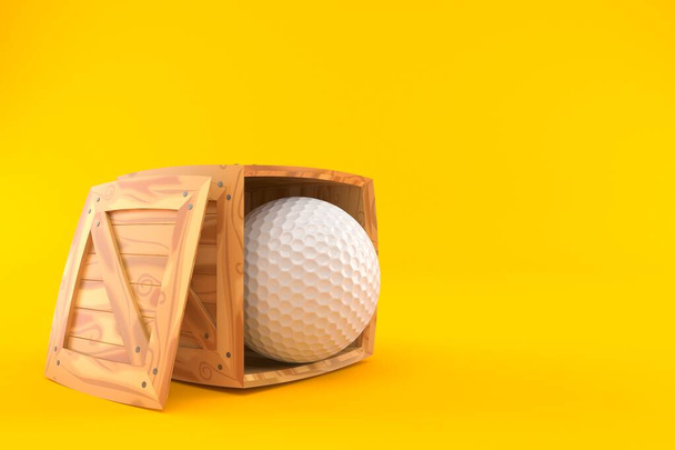 Bola de golf dentro de caja de carga
 - Foto, imagen