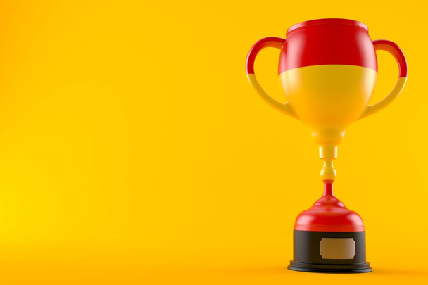 Trophy with spanish flag - 写真・画像