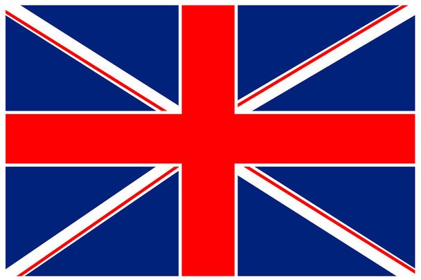 Bandera UK sobre fondo blanco
 - Foto, Imagen