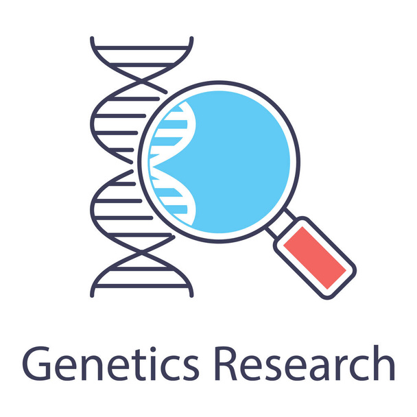 Test d'ADN et d'hérédité connu sous le nom d'icône de test générique dans la conception plate
  - Vecteur, image