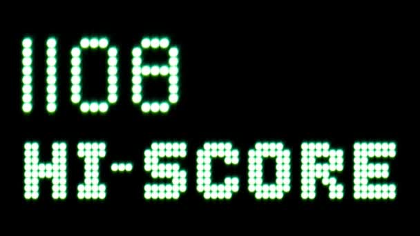 High-Score-Menge zählt bis zu einer Million. ideal für Ihre Videospiele verwandten Projekte. Animation in hoher Qualität. 4k, 30 fps - Filmmaterial, Video