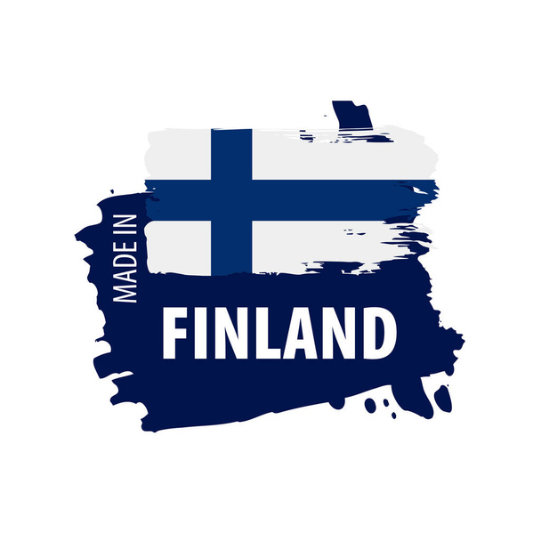 Σημαία Φινλανδίας, εικονογράφηση διάνυσμα σε λευκό φόντο - Διάνυσμα, εικόνα