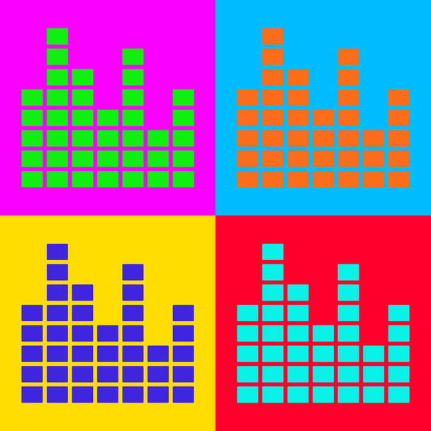 Equalizer and pop-art - Vector, Image