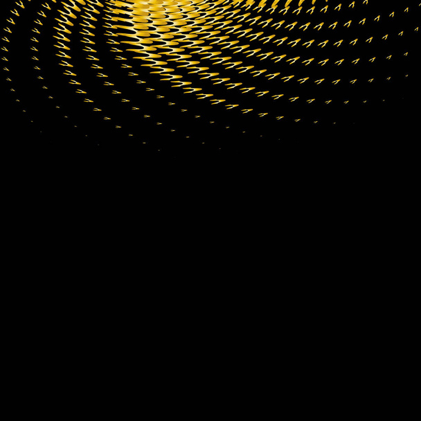 Espiral dorada sobre fondo negro
 - Foto, imagen