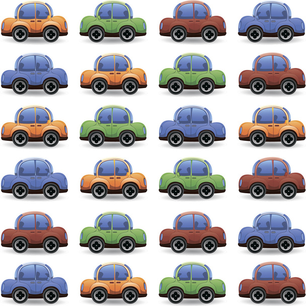 σύνολο των κινουμένων σχεδίων αυτοκινήτων - Διάνυσμα, εικόνα