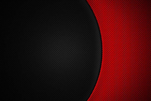 kırmızı ve siyah karbon fiber. iki ton metal arka plan ve textur - Fotoğraf, Görsel