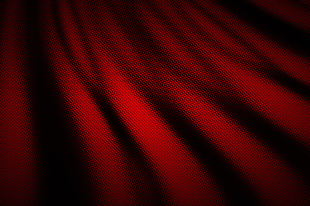 vöröshullám szénszálas. fémes háttér és textúra.  - Fotó, kép