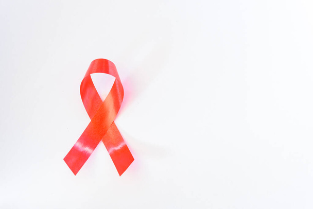 Red Ribbon Support HIV, AIDS - Фото, зображення
