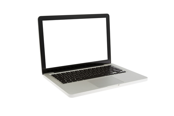Laptop isolated on White - Photo, Image