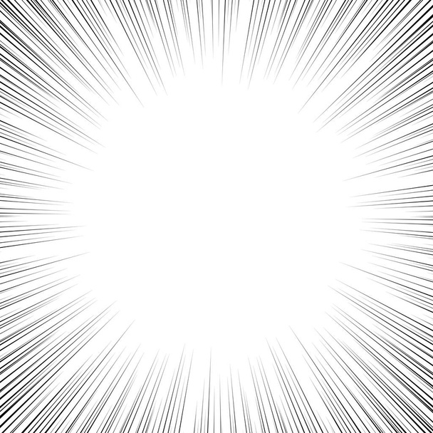 Komische radiale lijnen achtergrond Zonnestralen of ster burst element Zoo - Vector, afbeelding