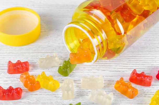 vitamins for children like jelly candy on the table - Photo, Image
